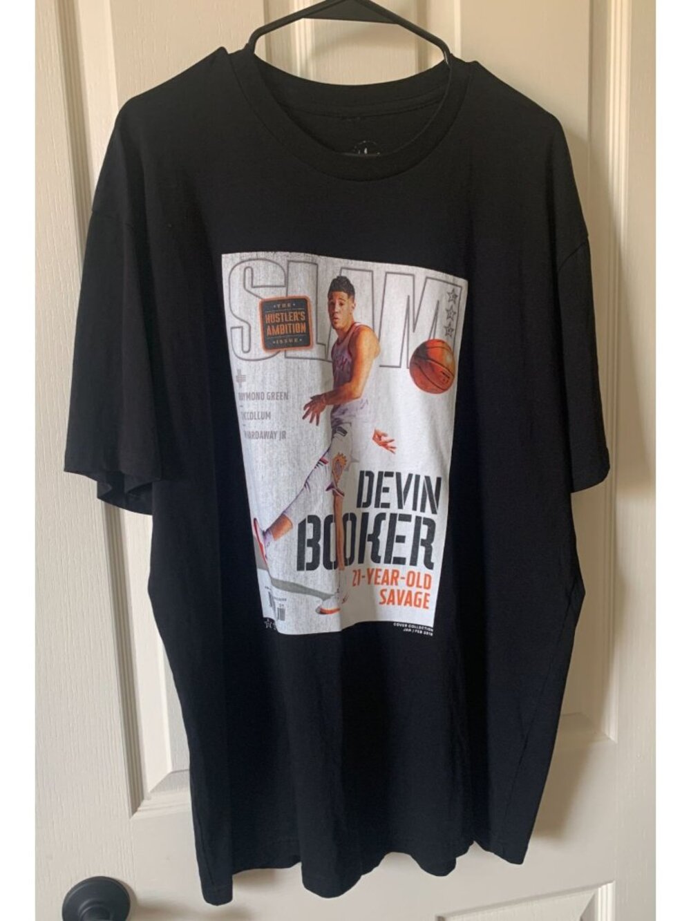 Devin Booker Slam Magazine Graphic T-Shirt Black Short Sleeve Mens Size XL